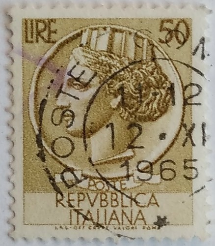 Francobollo italia lire - 50,