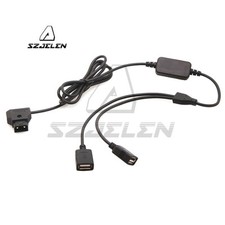 Cavo adattatore alimentazione batteria D-Tap a due USB 5V 2A DC per alimentazione fotografia