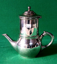 ANTICA CAFFETTIERA WISKEMANN A PERCOLAZIONE PLACCATA ARGENTO DEGLI ANNI 20. CM56