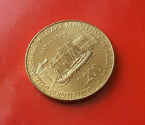 200 lire 1989 errore tracce - 1989,
