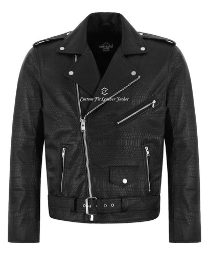 Giacca pelle uomo brando slim - giacca,