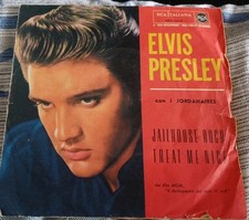 Raro ELVIS PRESLEY  JAILHOUSE ROCK / TREAT ME NICE 45 GIRI Rca Italiana