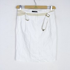 Gonna LIU JO Donna Taglia 44 Cotone Bianca Woman Skirt Comoda Casual Elegante