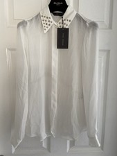 Blusa bianca manica lunga Zara