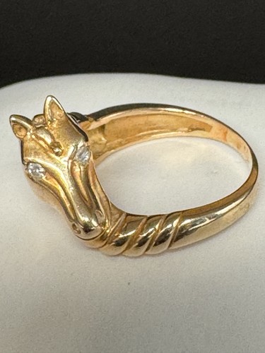 Anello testa cavallo oro - di,