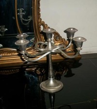 vecchio elegante candelabro candeliere bagno argento 5 fuochi stile moderno
