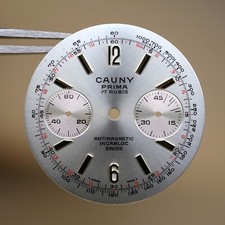Cadran de montre Valjoux 7733 - CAUNY Prima Ø32mm [NOS] (Watch dial)