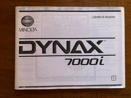 Minolta dynax 7000 - minolta, libretto