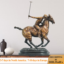 Handmade Bronze Polo Player &