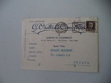 ANTICO CARTONCINO PUBBLICITARIO G. BATTISTA CAMATTARI 1941 AGENTE DI COMMERCIO