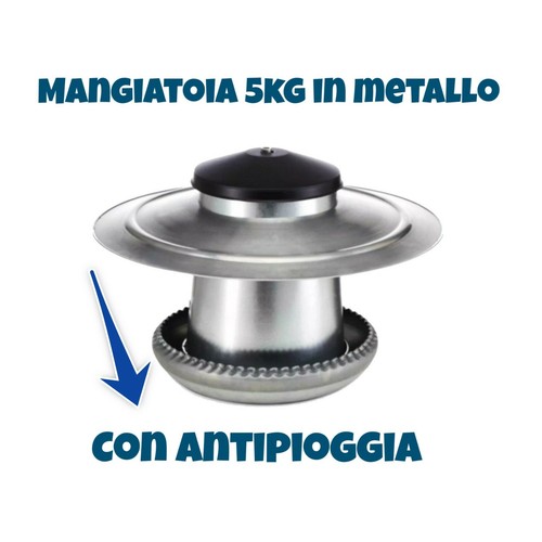 Mangiatoia tramoggia 5kg - mangiatoia,