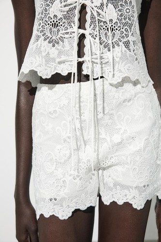 Pantaloncini zara ricamati - pantaloncini,