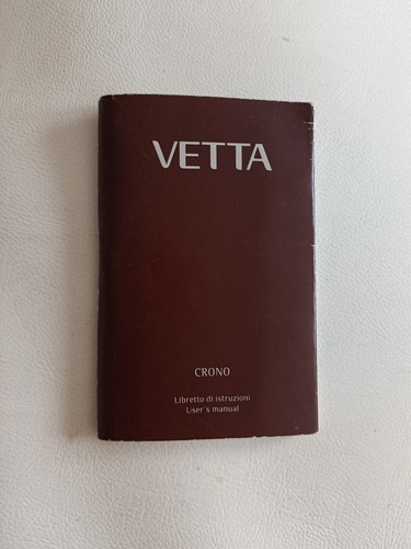 Vetta libretto istruzioni - di,