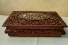 Portagioie Indiano Legno Intagliato/ Intarsiato