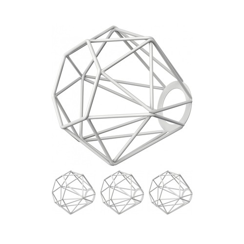 Paralume gabbia bianco - a,