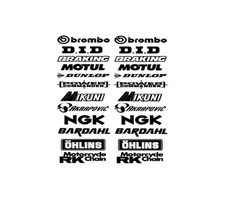 Adesivi moto kit sponsor - -,