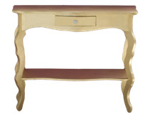 Consolle barocco foglia oro con ripiano in legno massello