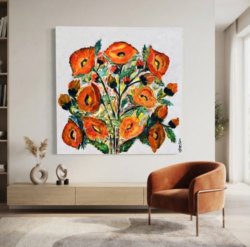 Quadro moderno dipinto mano - moderno,