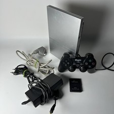 Sony Playstation 2 PS2 SLIM SILVER Console + controller + memory card + cavi