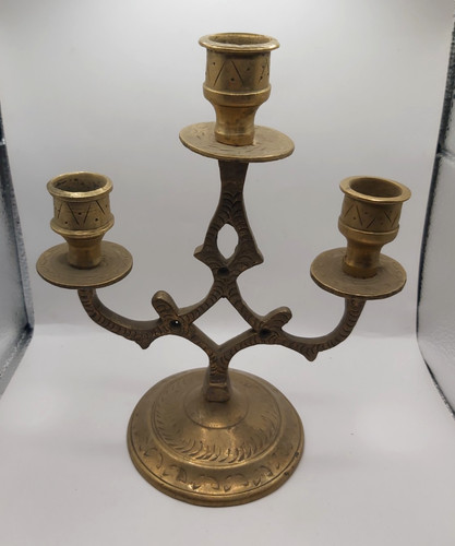 Candelabro vintage ottone - candelabro,