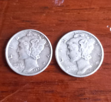 STATI UNITI - MONETA 1 DIME MERCURY ARGENTO  1943/44  in ottimo stato