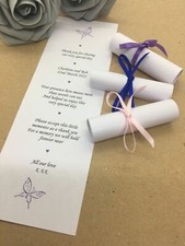 50 x Rotoli Matrimonio Personalizzati Mini Favori Grazie Regalo Decorazione Tavola