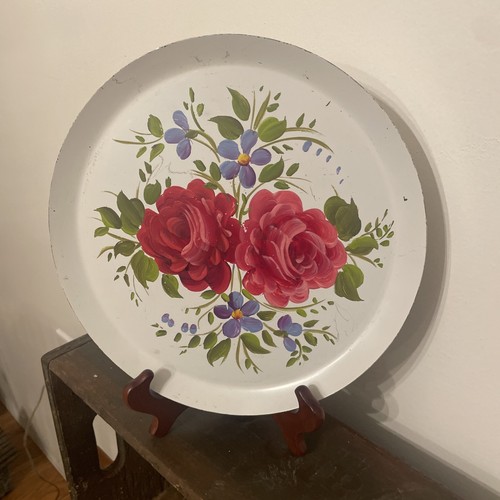 Vassoio rose rosse - , metallo