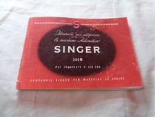 SINGER  MACCHINE PER CUCIRE LIBRETTO ISTRUZIONI 306 M