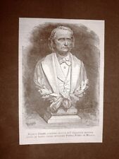 Esposizione Nazionale di Milano nel 1881 Cesare Cantù Busto marmo Pietro Fumeo