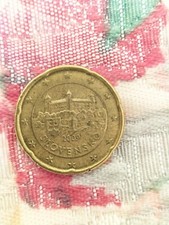 Moneta 0,20 centesimi di euro Slovensko 2009 Slovacchia castello di Bratislava