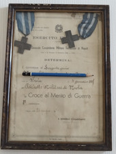 br2 Croce al Merito di Guerra – diploma originale + 2 medaglie merito di guerra
