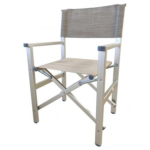 Sedia regista ecru alluminio - sedia,