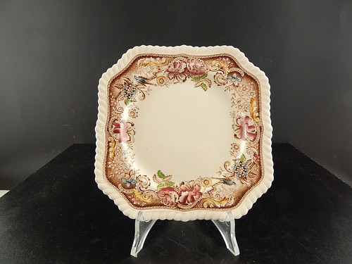Antico piatto quadro semi - piatto,