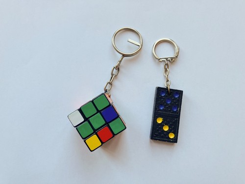 Vintage rubiks cube keyring - vintage,
