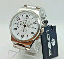 OROLOGIO UOMO  LORENZ CRONOGRAFO SPORTING CLUB,DATA,BRACCIALE ACCIAIO CASSA 42mm