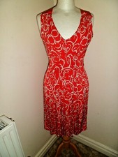 Squisito abito PENNYPULL rosso e bianco in jersey piccolo NUOVO