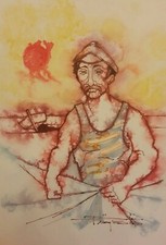 MARIO PINIZZOTTO, GOUACHE' SU