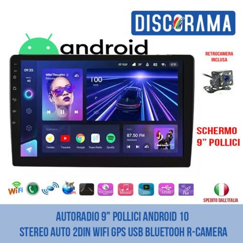 Autoradio pollici android - autoradio, 9"