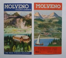 LAGO DI MOLVENO Dolomiti di Brenta Trentino 2 brochure depliant  pieghevole 1939