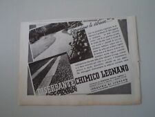 advertising Pubblicità 1938 DISERBANTE CHIMICO LEGNANO