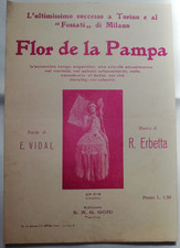 TORINO ULTIMISSIMO SUCCESSO FLOR DE LA PAMPA L. ELIS SPARTITO PUBBLICITARIO 1928