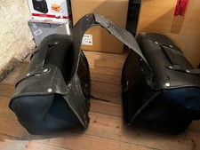 Coppia di Borse Laterali in Pelle Moto Custom 