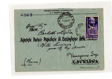 Repubblica , 1949 , Palladio , isolato da Cavriana , pubblicita' sul retro.