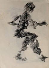 ANCIEN DESSIN EXPRESSIONNISTE