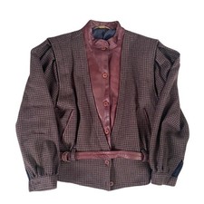 Giacca in pelle di lana
