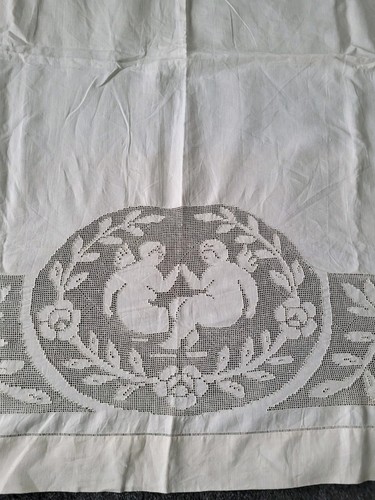 Antico copriletto lino con - antico,