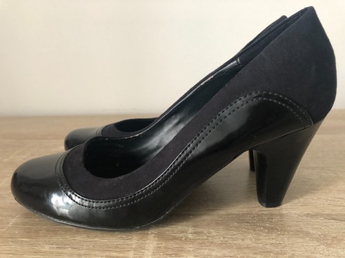 Clarks nero patent punta - patent,
