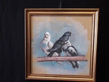 quadro pittura tempera su cartone pittore francesco g rinone brera colombi 1970