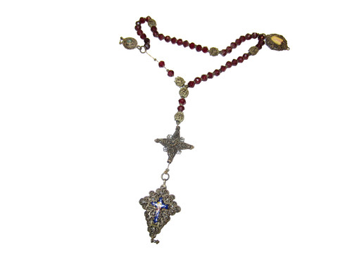 Antico rosario con amuleto - antico,