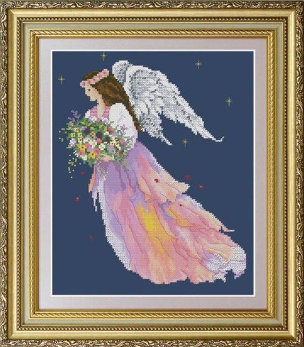 Kit punto croce fiori - , angelo